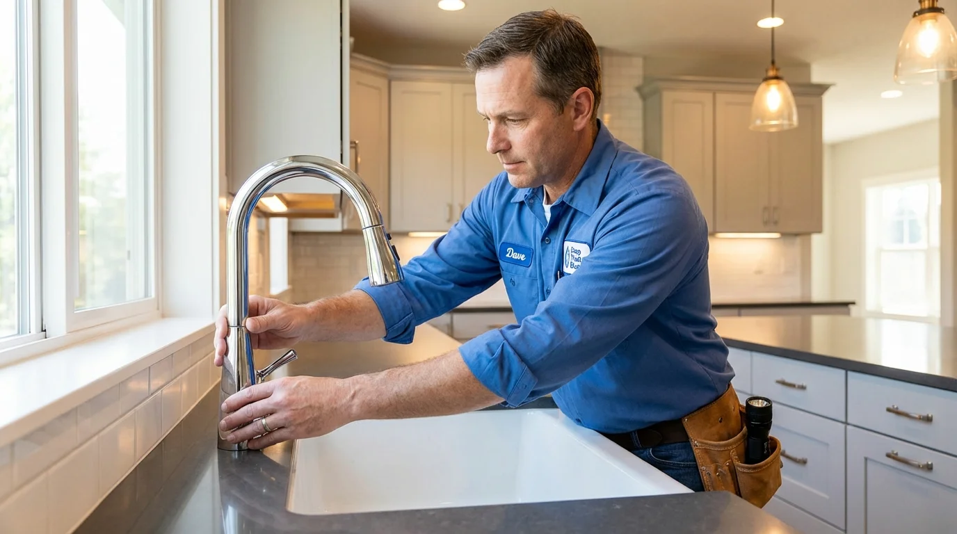 Kitchen faucet installation by Johns Plumbing LLC in Ashburnham